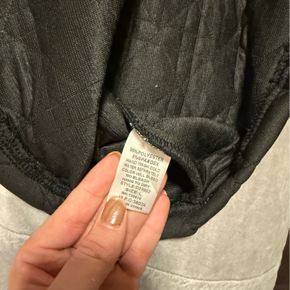 NWT Quilted Black Mini Dress - Picture 4 of 4